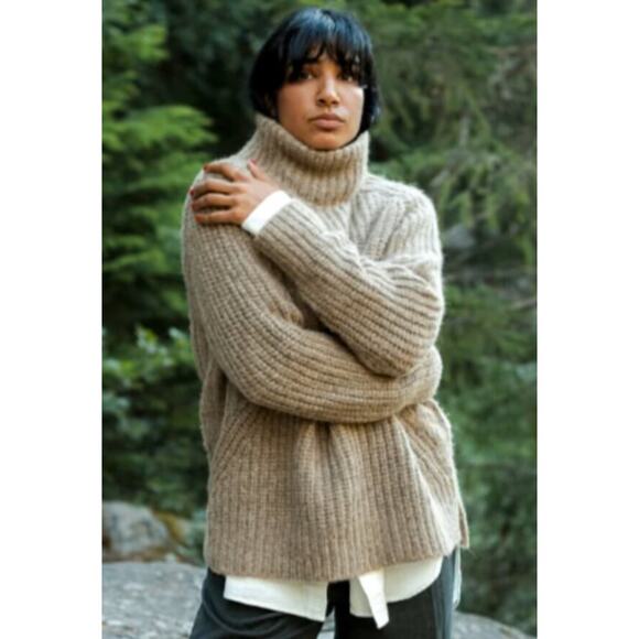 FOUR OBJECTS 4 Sz 1 XS Foundation Sweater Alpaca Mock Neck - Picture 1 of 11